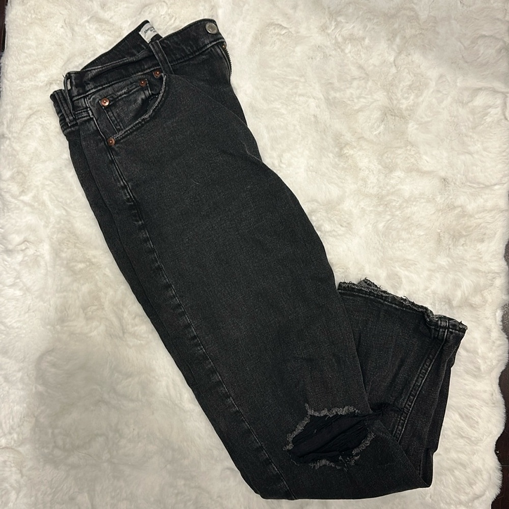 Abercrombie & Fitch the ankle straight ultra high rise jean